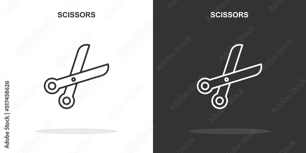 Aufkleber scissors line icon. simple outline style.scissors linear sign. vector illustration isolated on white