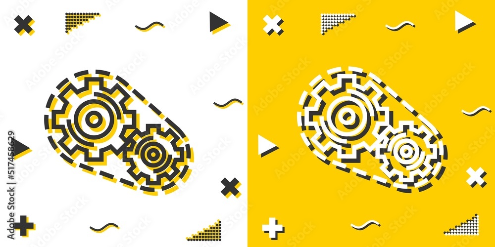 Poster setting line icon. simple outline style.setting linear sign. vector illustration isolated on white b