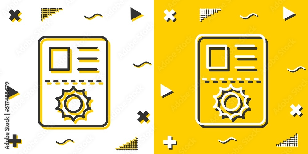 Poster passport line icon. simple outline style.passport linear sign. vector illustration isolated on white
