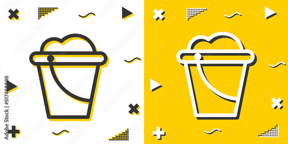 Poster bucket line icon. simple outline style.bucket linear sign. vector illustration isolated on white bac