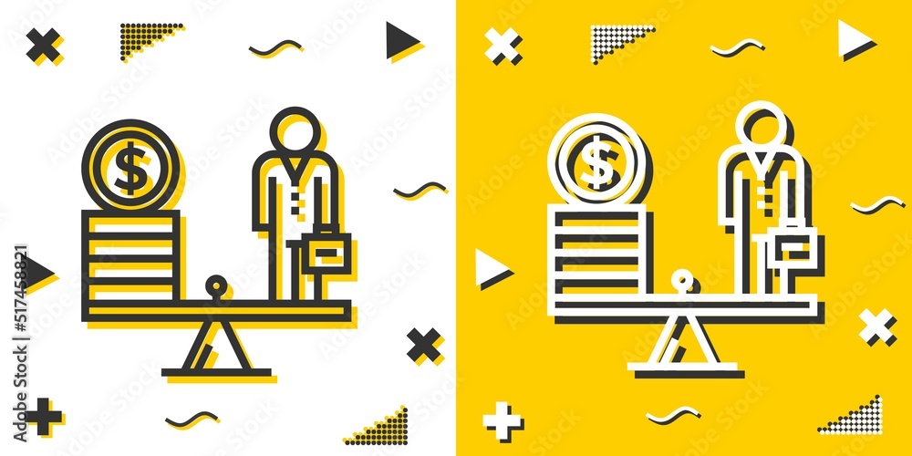 Poster scale line icon. simple outline style.scale linear sign. vector illustration isolated on white backg