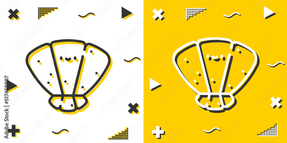 Aufkleber seashell line icon. simple outline style.seashell linear sign. vector illustration isolated on white