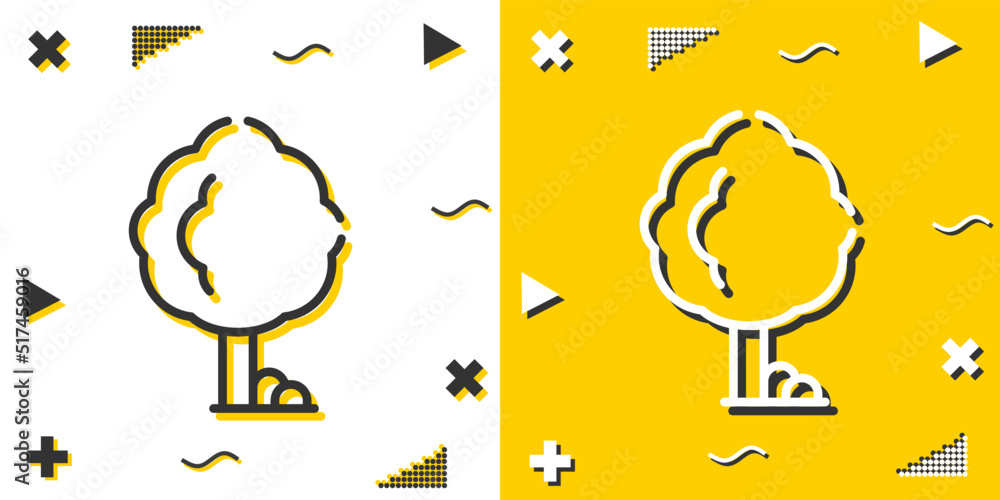 Poster tree line icon. simple outline style.tree linear sign. vector illustration isolated on white backgro