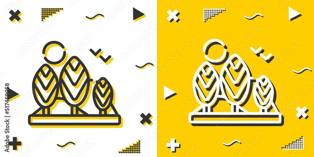 Poster tree line icon. simple outline style.tree linear sign. vector illustration isolated on white backgro