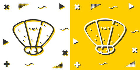 seashell line icon. Simple outline style.seashell linear sign. Vector illustration isolated on white background. Editable stroke EPS 10