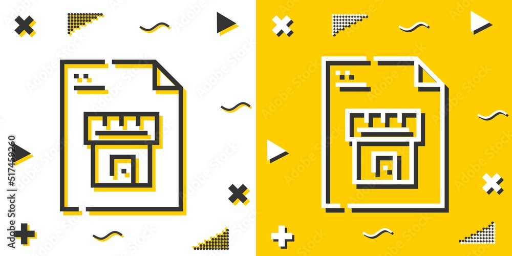 Poster blueprint line icon. simple outline style.blueprint linear sign. vector illustration isolated on whi