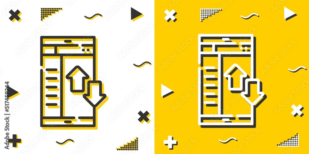 Poster data transfer line icon. simple outline style.data transfer linear sign. vector illustration isolate