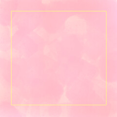 luxurious gold square frame on coral pink background.vector