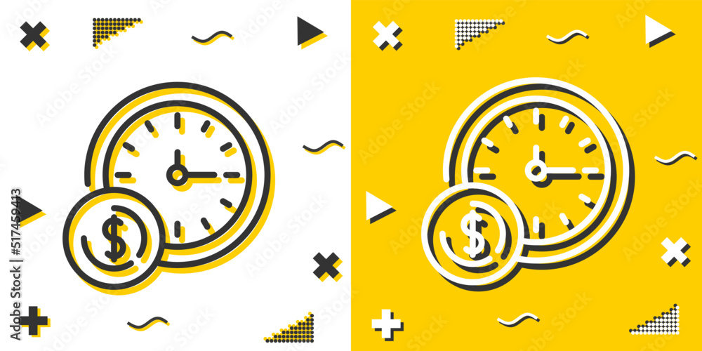 Aufkleber wall clock line icon. simple outline style.wall clock linear sign. vector illustration isolated on w