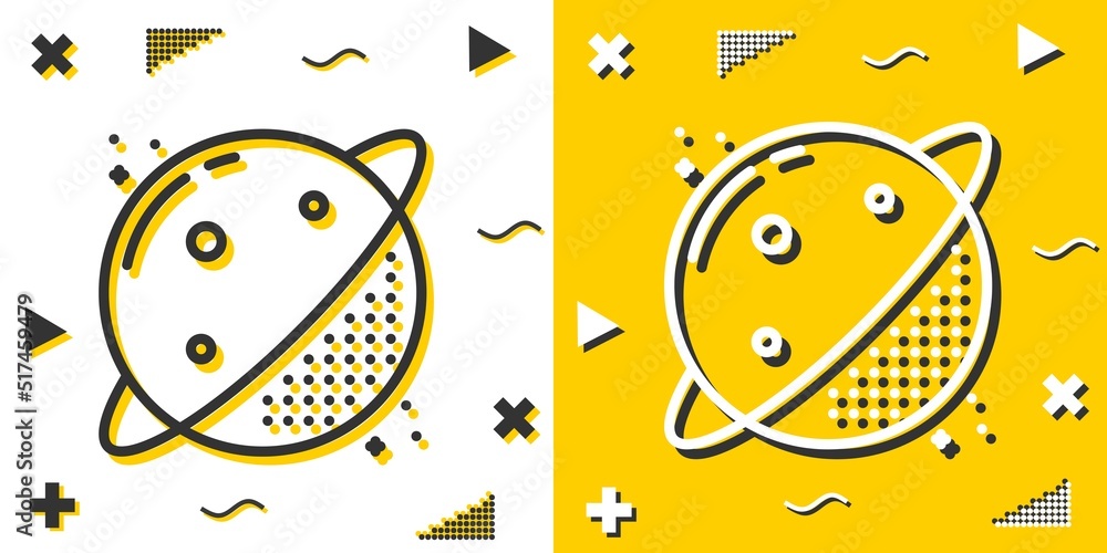 Poster planet line icon. simple outline style.planet linear sign. vector illustration isolated on white bac
