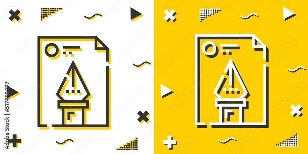 Poster file line icon. simple outline style.file linear sign. vector illustration isolated on white backgro