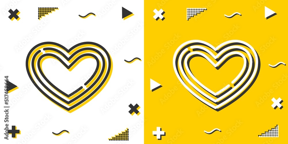 Poster heart line icon. simple outline style.heart linear sign. vector illustration isolated on white backg