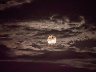 Naklejka na ściany i meble full moon in the sky with clouds