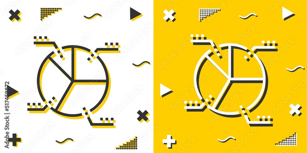 Poster pie chart line icon. simple outline style.pie chart linear sign. vector illustration isolated on whi