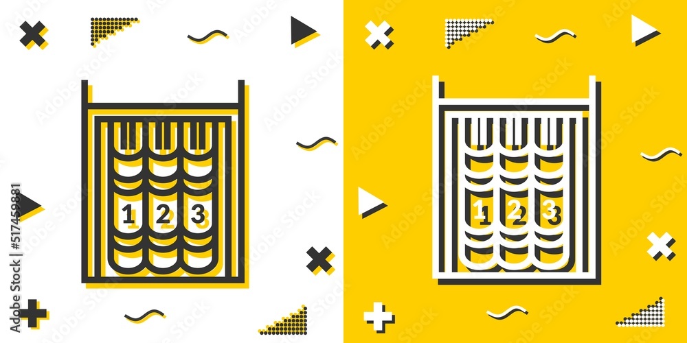 Poster bookshelf line icon. simple outline style.bookshelf linear sign. vector illustration isolated on whi