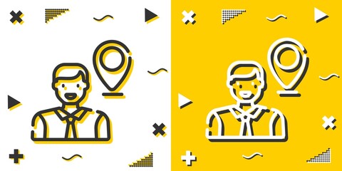 employee line icon. Simple outline style.employee linear sign. Vector illustration isolated on white background. Editable stroke EPS 10