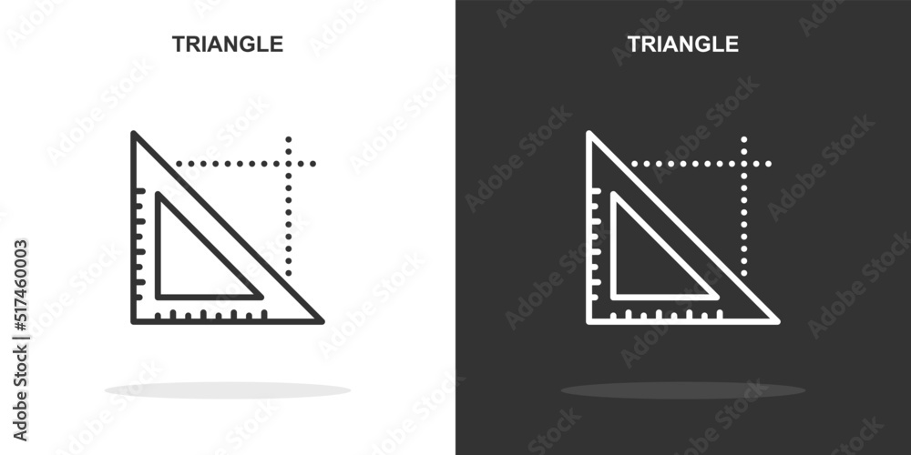 Poster triangle line icon. simple outline style.triangle linear sign. vector illustration isolated on white