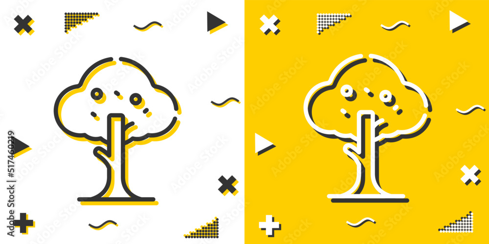 Poster tree line icon. simple outline style.tree linear sign. vector illustration isolated on white backgro