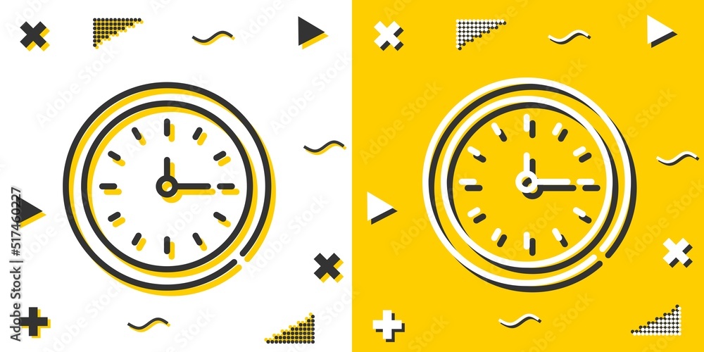 Poster wall clock line icon. simple outline style.wall clock linear sign. vector illustration isolated on w