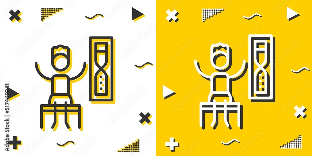 Poster timer line icon. simple outline style.timer linear sign. vector illustration isolated on white backg