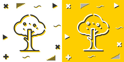 tree line icon. Simple outline style.tree linear sign. Vector illustration isolated on white background. Editable stroke EPS 10