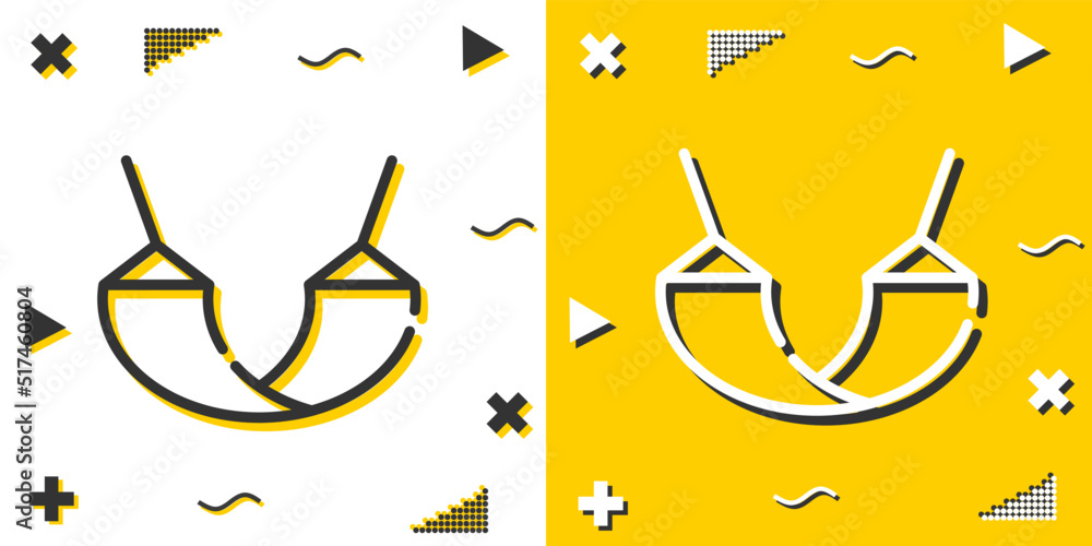 Poster hammock line icon. simple outline style.hammock linear sign. vector illustration isolated on white b