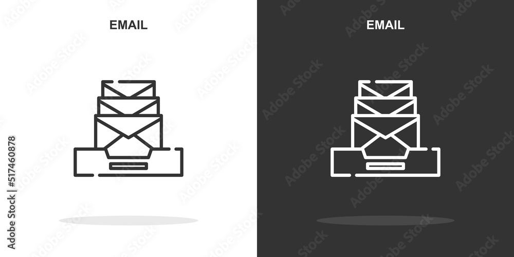 Canvas Prints email line icon. Simple outline style.email linear sign. Vector illustration isolated on white background. Editable stroke EPS 10