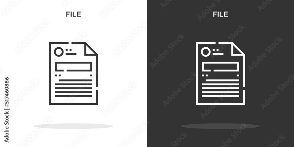 Poster file line icon. simple outline style.file linear sign. vector illustration isolated on white backgro
