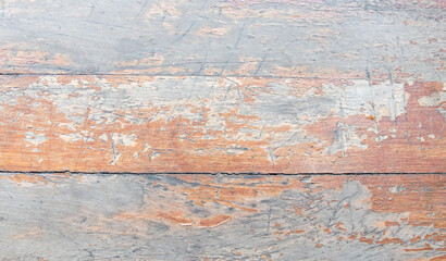 The surface of the wooden table that has been used for a long time