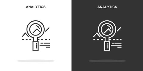 analytics line icon. Simple outline style.analytics linear sign. Vector illustration isolated on white background. Editable stroke EPS 10