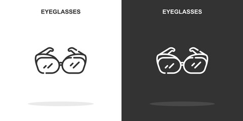 eyeglasses line icon. Simple outline style.eyeglasses linear sign. Vector illustration isolated on white background. Editable stroke EPS 10