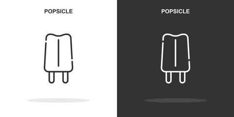popsicle line icon. Simple outline style.popsicle linear sign. Vector illustration isolated on white background. Editable stroke EPS 10