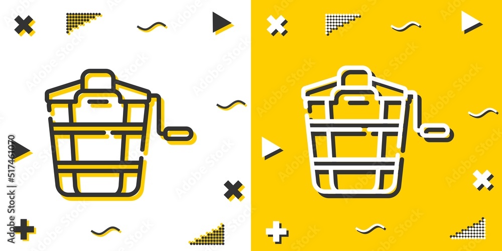 Poster bucket line icon. simple outline style.bucket linear sign. vector illustration isolated on white bac