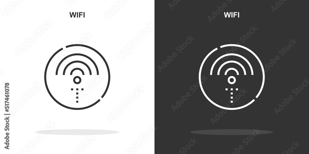 Poster wifi line icon. simple outline style.wifi linear sign. vector illustration isolated on white backgro