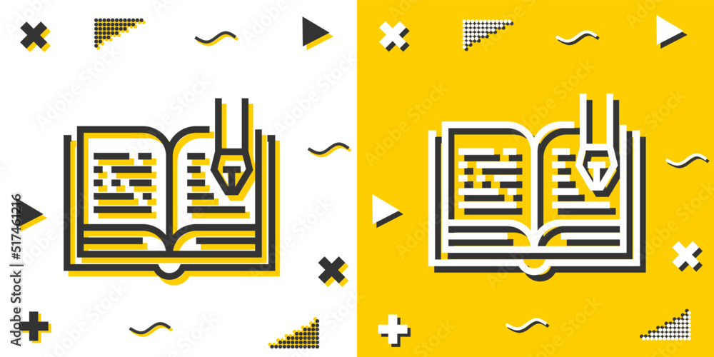 Poster open book line icon. simple outline style.open book linear sign. vector illustration isolated on whi
