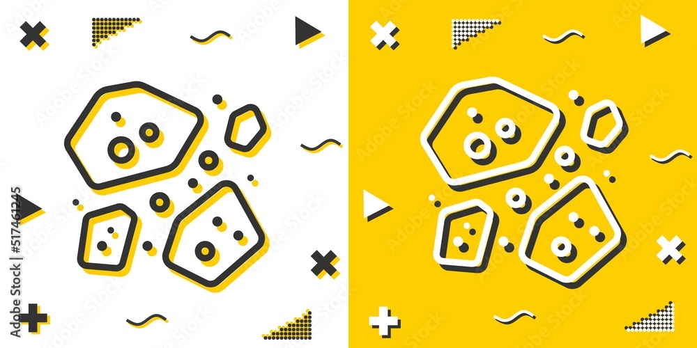 Aufkleber asteroids line icon. simple outline style.asteroids linear sign. vector illustration isolated on whi