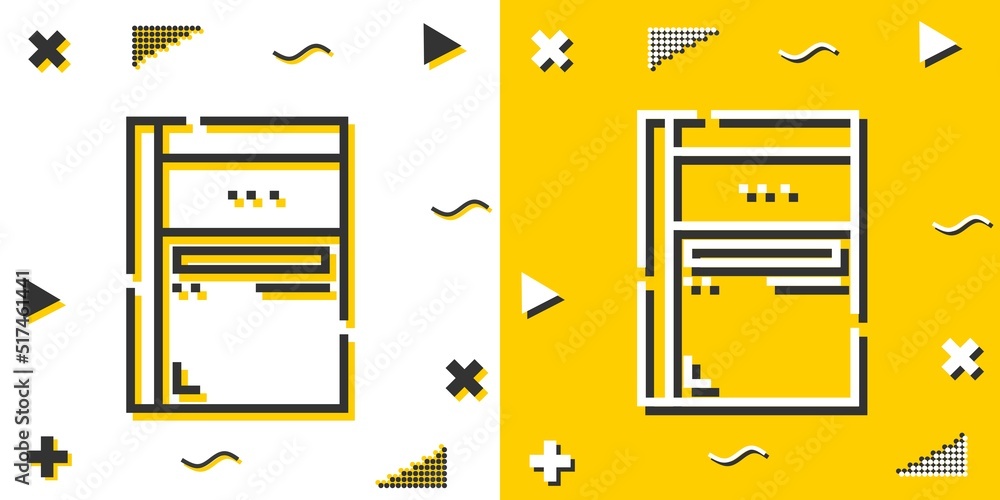 Poster sketchbook line icon. simple outline style.sketchbook linear sign. vector illustration isolated on w