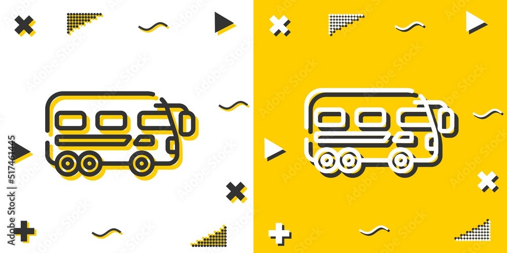 Poster bus line icon. simple outline style.bus linear sign. vector illustration isolated on white backgroun
