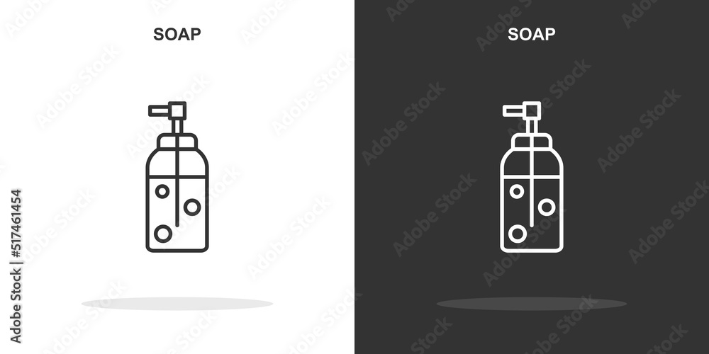 Poster soap line icon. simple outline style.soap linear sign. vector illustration isolated on white backgro