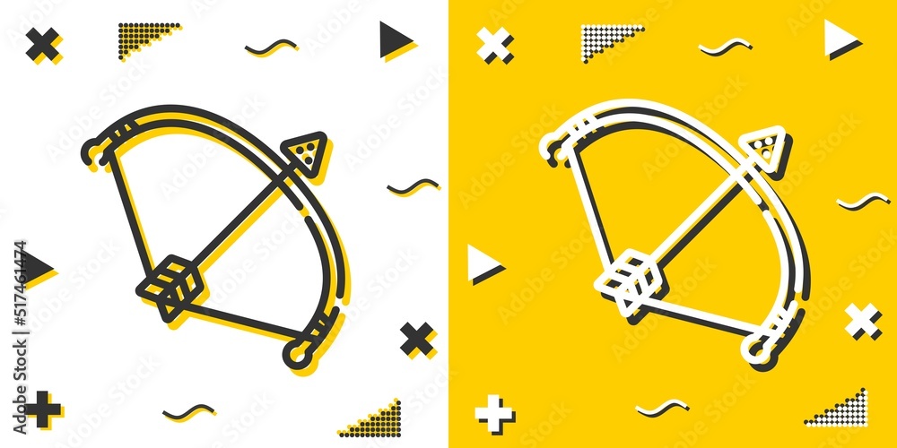 Poster bow line icon. simple outline style.bow linear sign. vector illustration isolated on white backgroun