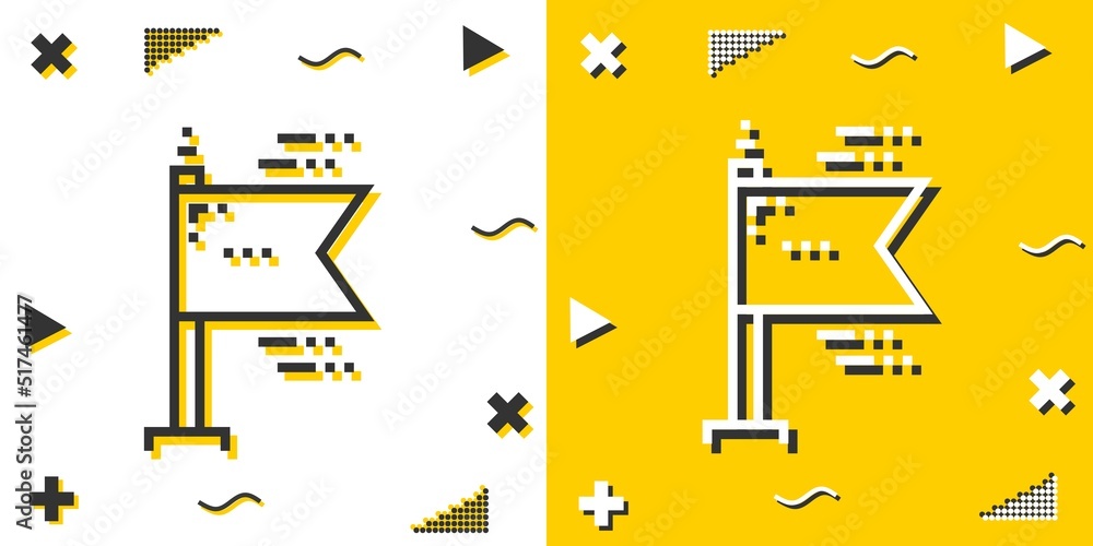 Poster flags line icon. simple outline style.flags linear sign. vector illustration isolated on white backg