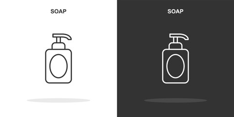 soap line icon. Simple outline style.soap linear sign. Vector illustration isolated on white background. Editable stroke EPS 10