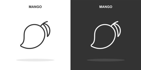 mango line icon. Simple outline style.mango linear sign. Vector illustration isolated on white background. Editable stroke EPS 10