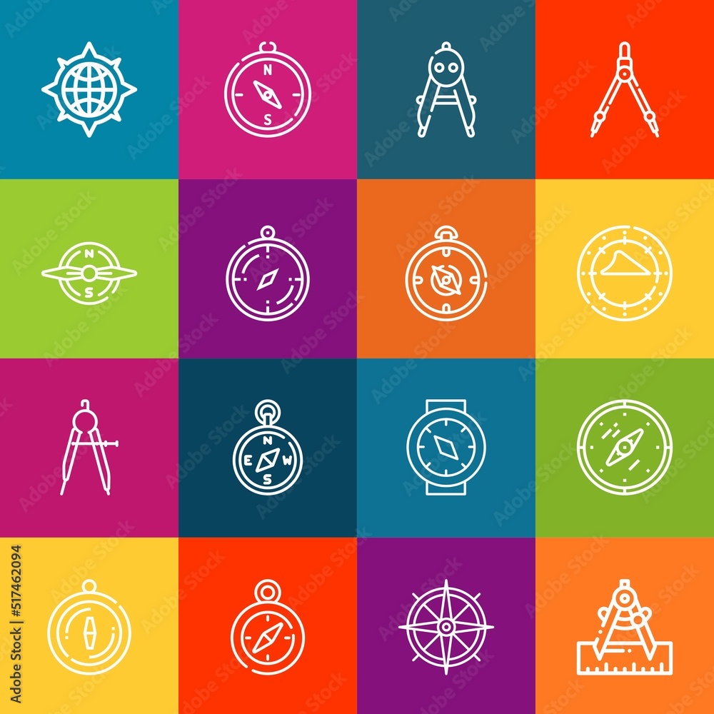Poster modern thin line icons set of navigational elements. premium quality outline symbol collection. simp