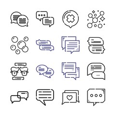 dialog Icon Set with line icons. Modern Thin Line Style. Suitable for Web and Mobile Icon. Vector illustration EPS 10.