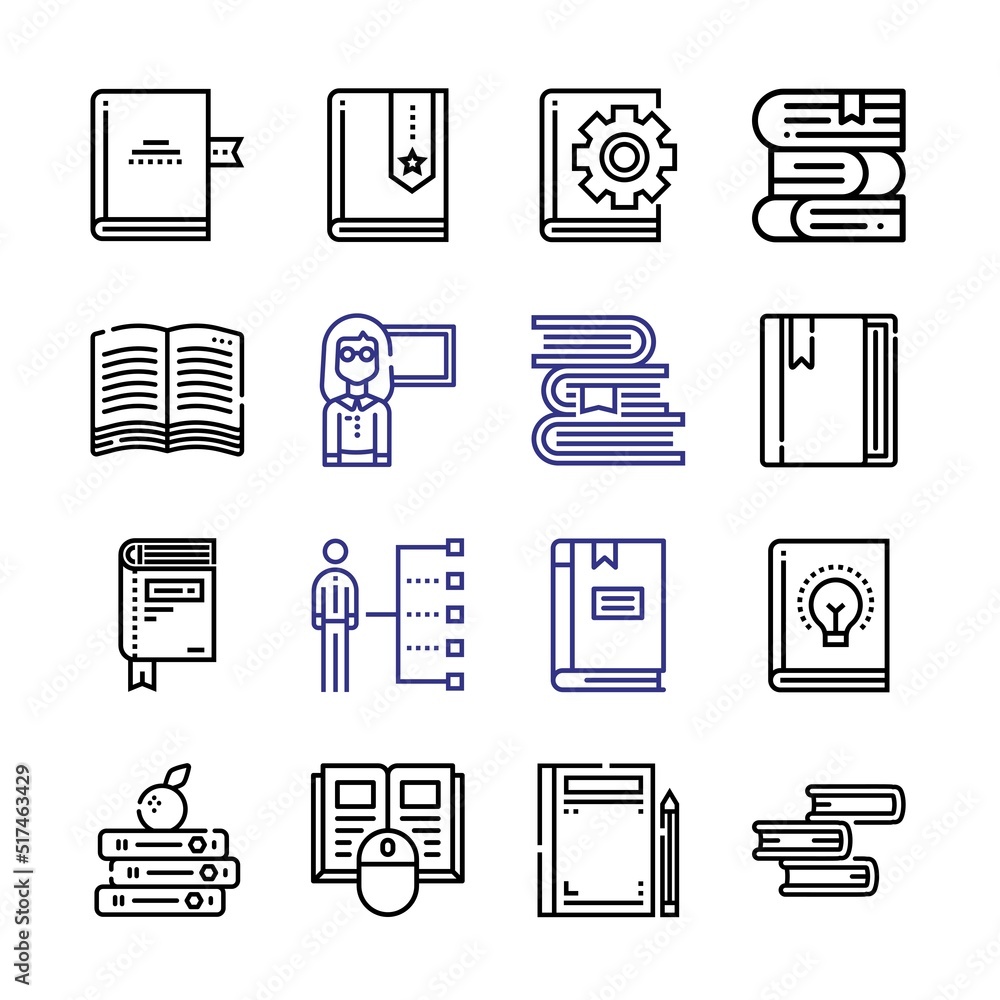 Aufkleber expertise icon set with line icons. modern thin line style. suitable for web and mobile icon. vector