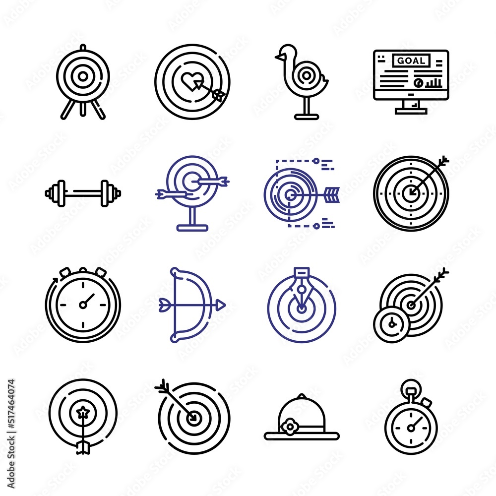 Poster perfect icon set with line icons. modern thin line style. suitable for web and mobile icon. vector i