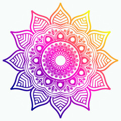 Abstract Floral Mandala Design
