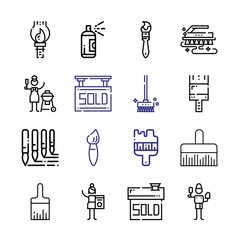 Obraz premium grungy Icon Set with line icons. Modern Thin Line Style. Suitable for Web and Mobile Icon. Vector illustration EPS 10.