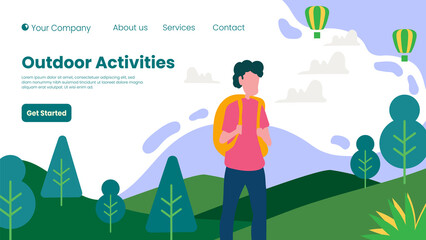 People outdoor traveling